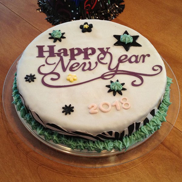 New Year Fondant Cake